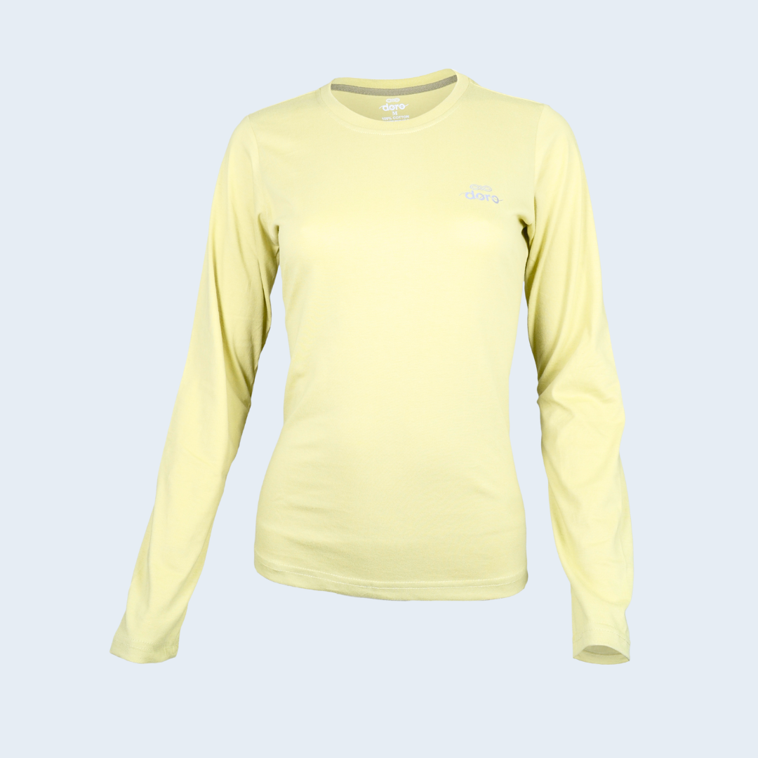 Women's Ultralight Cotton Crewneck TEE Full Sleeve #059doro